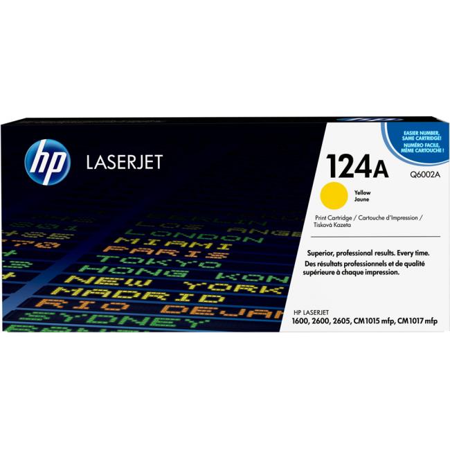 Toner HP Q6002A HP 124A žltý (2 000 str.) pre LaserJet 1600/2600/CM1015
