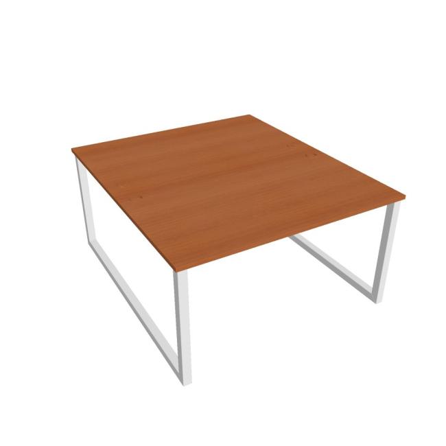 Work table UNI O, 140x75.5x160 cm, cherry/white