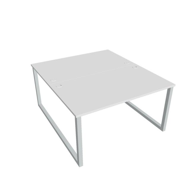 UNI O desk, 140x75.5x160 cm, white/grey