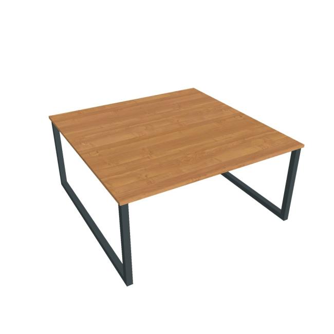 Work table UNI O, 160x75.5x160 cm, alder/black