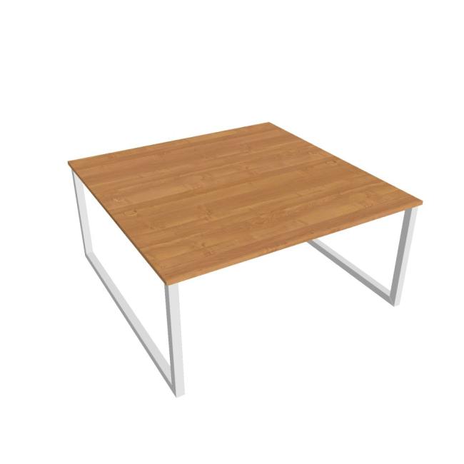Work table UNI O, 160x75.5x160 cm, alder/white