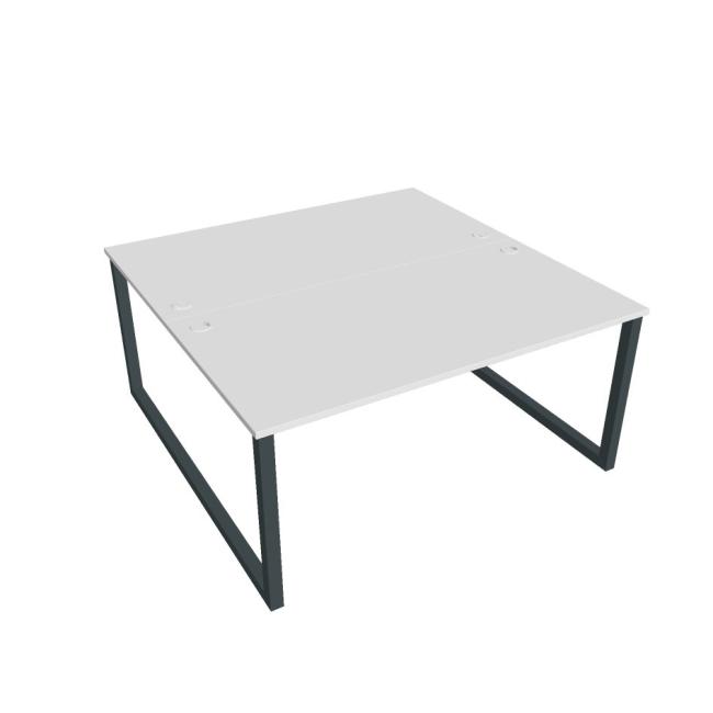 UNI O desk, 160x75.5x160 cm, white/black