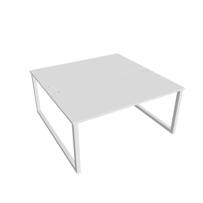 UNI O desk, 160x75.5x160 cm, white/white