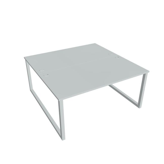 UNI O desk, 160x75.5x160 cm, gray/grey
