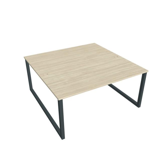 Work table UNI O, 160x75.5x160 cm, agate/black