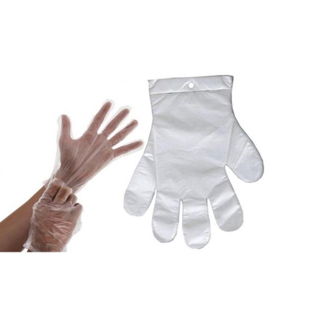 Jednorazové, mikroténové HDPE rukavice (100 ks)