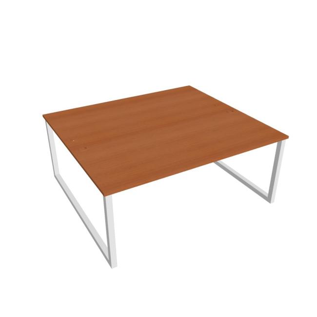 Work table UNI O, 180x75.5x160 cm, cherry/white