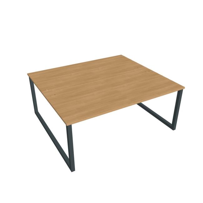 UNI O desk, 180x75.5x160 cm, oak/black