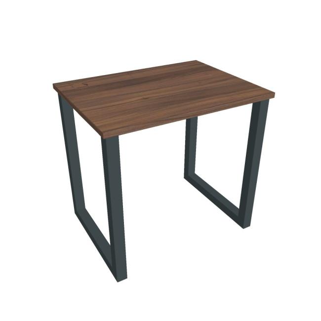 Work table UNI O, 80x75.5x60 cm, walnut/black
