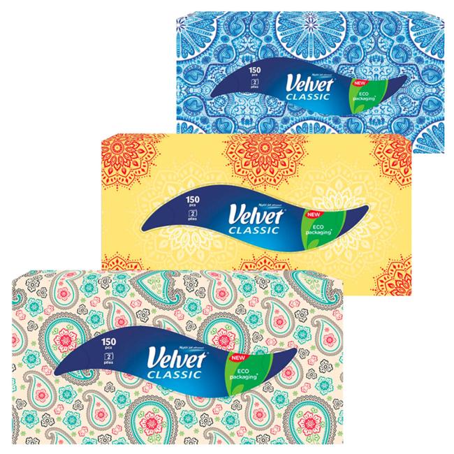 Cosmetic wipes 2-layer Velvet Classic 150 pcs