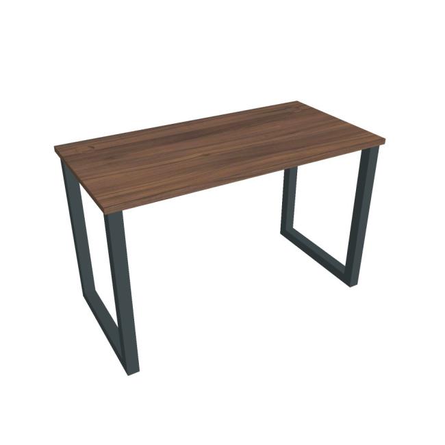 Work table UNI O, 120x75.5x60 cm, walnut/black