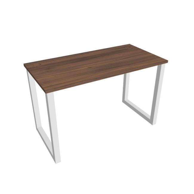 Work table UNI O, 120x75.5x60 cm, walnut/white
