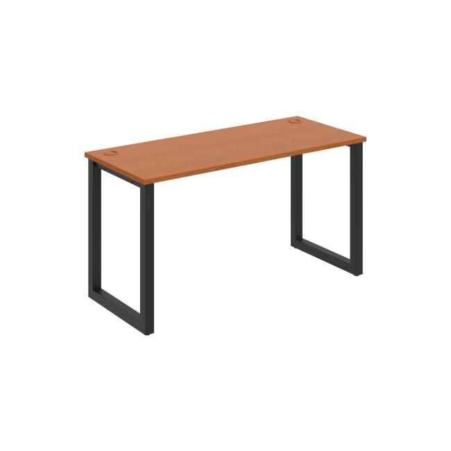 Work table UNI O, 140x75.5x60 cm, cherry/black
