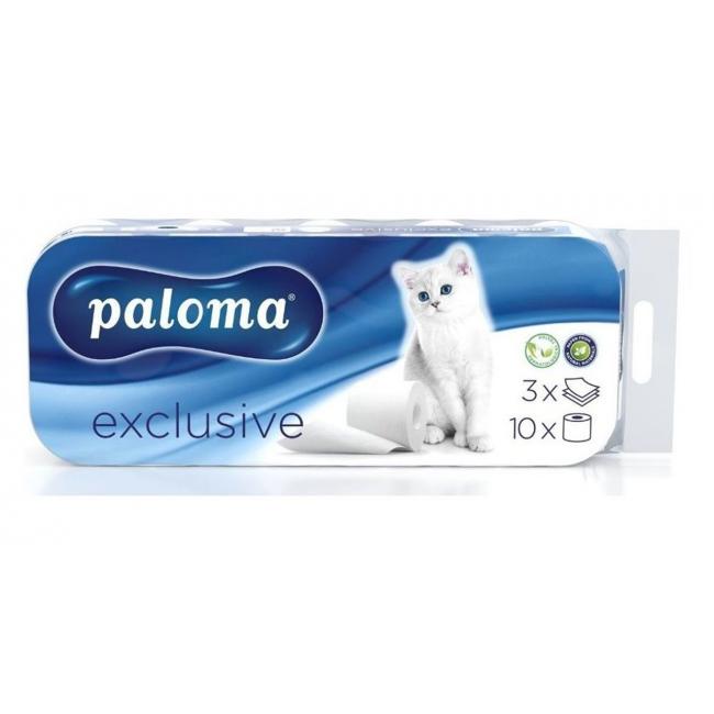 [HY016643] Toilet paper 3-layer PALOMA EXCLUSIV white 10 pcs