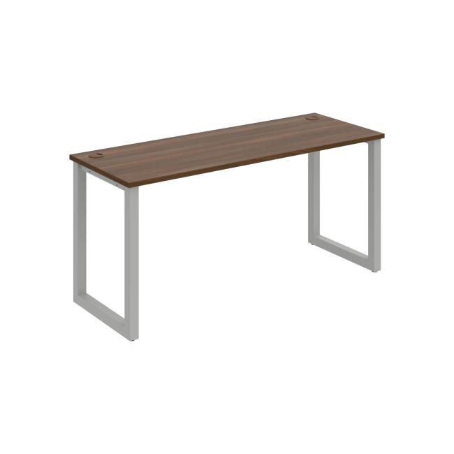 Work table UNI O, 160x75.5x60 cm, walnut/grey
