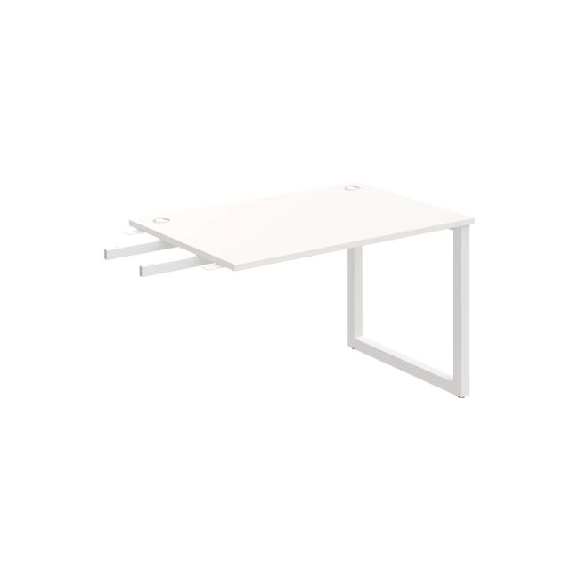 Work table UNI O, vertically chained, 120x75.5x80 cm, white/white