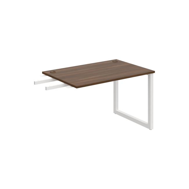 Work table UNI O, vertically chained, 120x75.5x80 cm, walnut/white