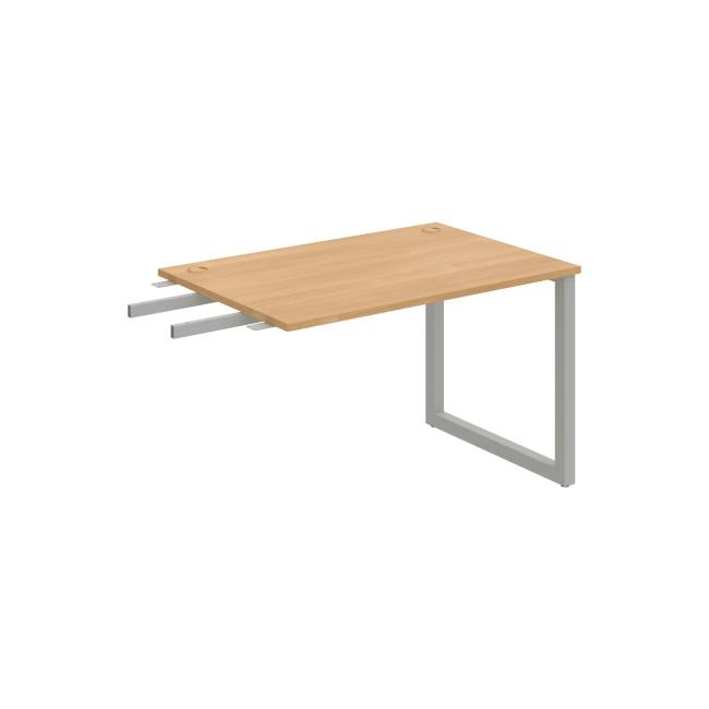 Work table UNI O, vertically chained, 120x75.5x80 cm, oak/grey