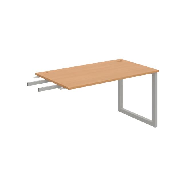 Work table UNI O, vertically chained, 140x75.5x80 cm, beech/grey