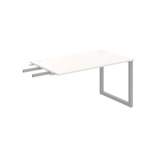 Work table UNI O, vertically chained, 140x75.5x80 cm, white/grey