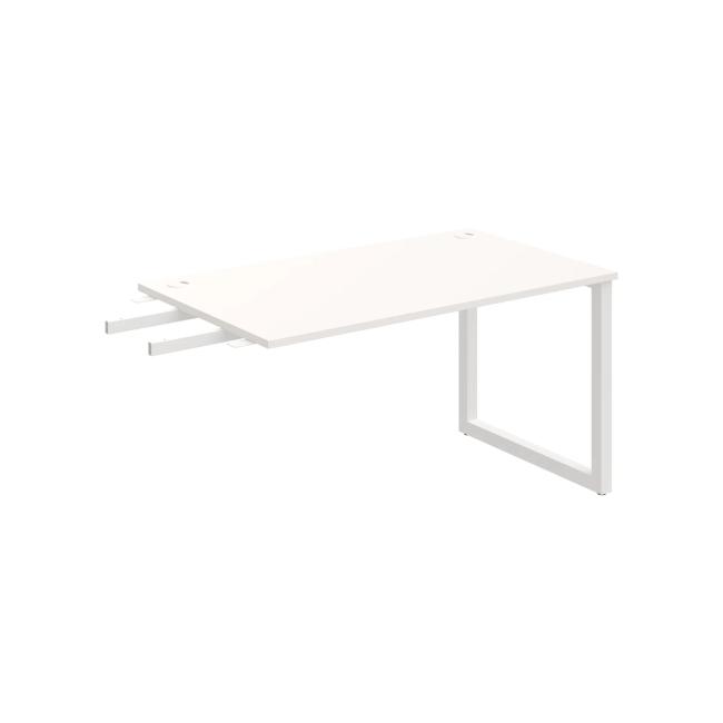 Work table UNI O, vertically chained, 140x75.5x80 cm, white/white