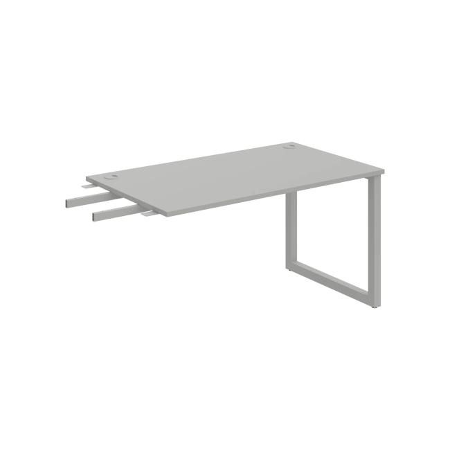 Work table UNI O, vertically chained, 140x75.5x80 cm, gray/grey
