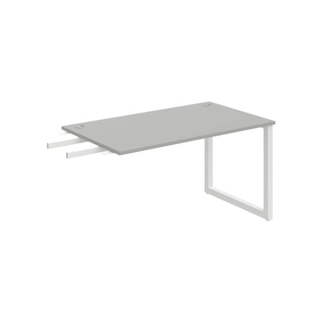 Work table UNI O, vertically chained, 140x75.5x80 cm, grey/white