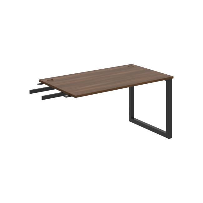 Work table UNI O, vertically chained, 140x75.5x80 cm, walnut/black