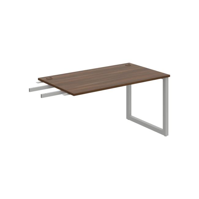 Work table UNI O, vertically chained, 140x75.5x80 cm, walnut/grey
