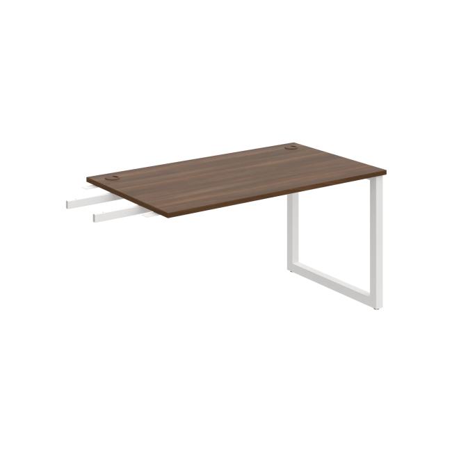 Work table UNI O, vertically chained, 140x75.5x80 cm, walnut/white