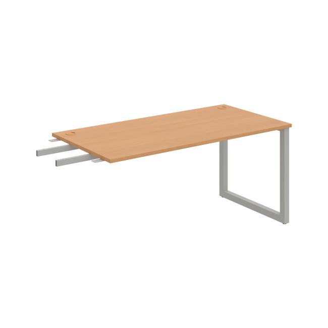 Work table UNI O, vertically chained, 160x75.5x80 cm, beech/grey