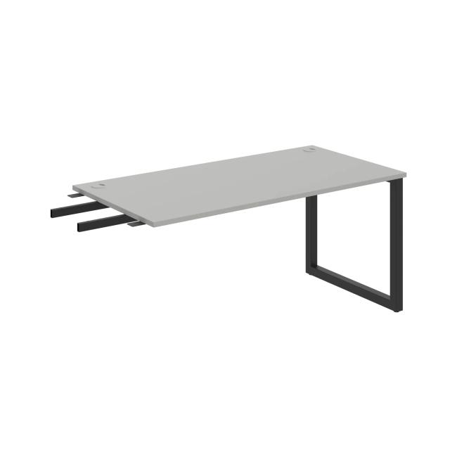 Work table UNI O, vertically chained, 160x75.5x80 cm, grey/black