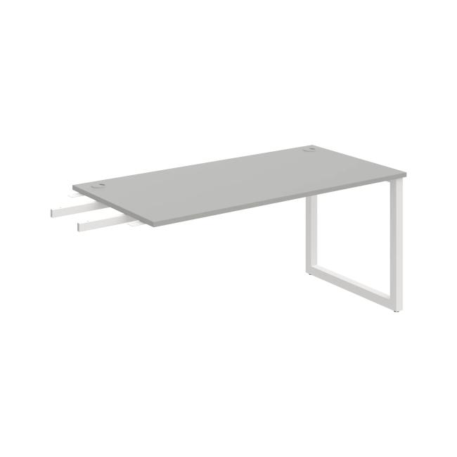 Work table UNI O, vertically chained, 160x75.5x80 cm, grey/white