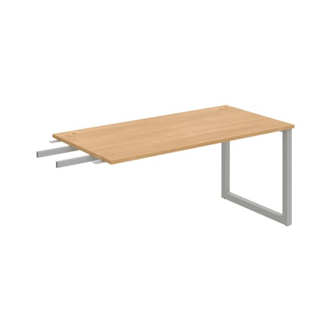 Work table UNI O, vertically chained, 160x75.5x80 cm, oak/grey