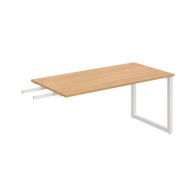 Work table UNI O, vertically chained, 160x75.5x80 cm, oak/white