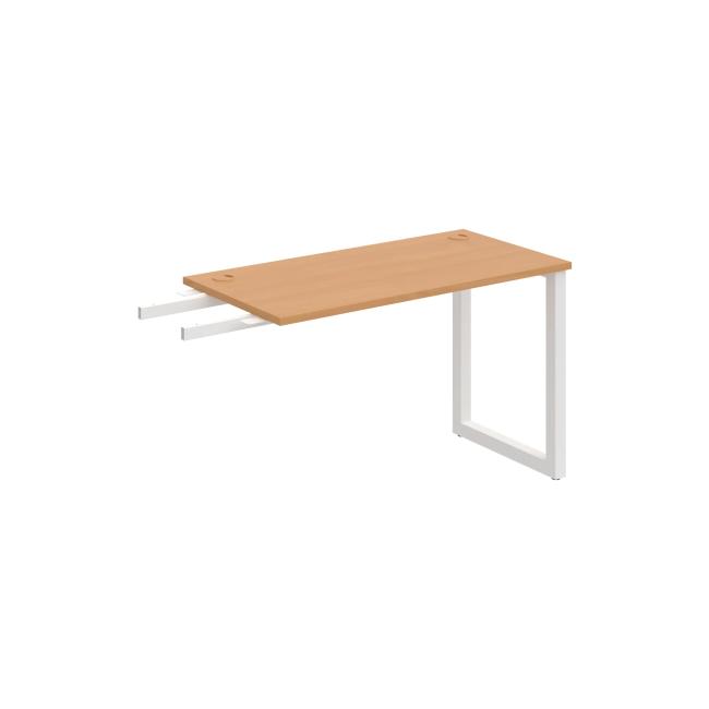 Work table UNI O, vertically chained, 120x75.5x60 cm, beech/white