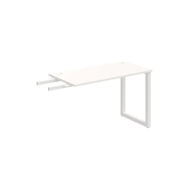 Work table UNI O, vertically chained, 120x75.5x60 cm, white/white