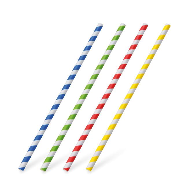 [HY040806] Straws paper spirals color mix 6 mm x 20 cm (25 pcs)