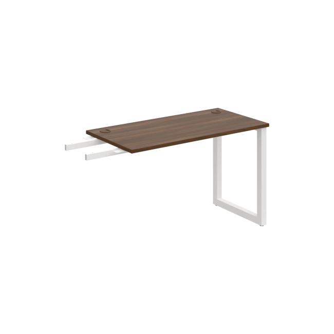 Work table UNI O, vertically chained, 120x75.5x60 cm, walnut/white