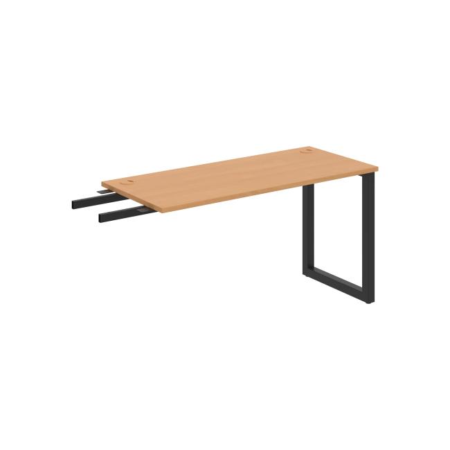 Work table UNI O, vertically chained, 140x75.5x60 cm, beech/black