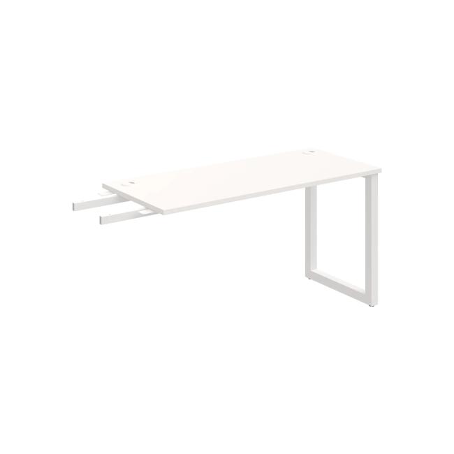 Work table UNI O, vertically chained, 140x75.5x60 cm, white/white