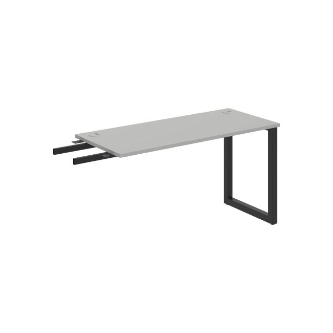 Work table UNI O, vertically chained, 140x75.5x60 cm, grey/black