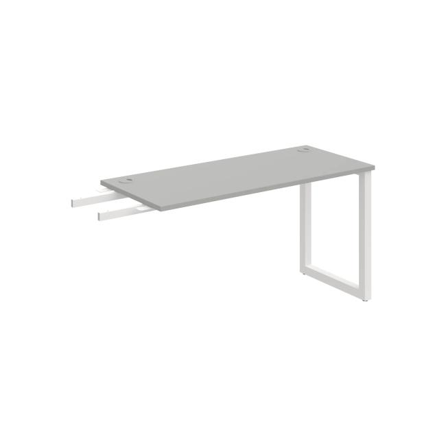 Work table UNI O, vertically chained, 140x75.5x60 cm, grey/white