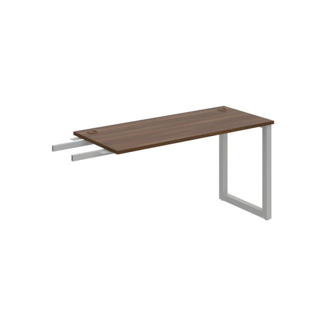 Work table UNI O, vertically chained, 140x75.5x60 cm, walnut/grey