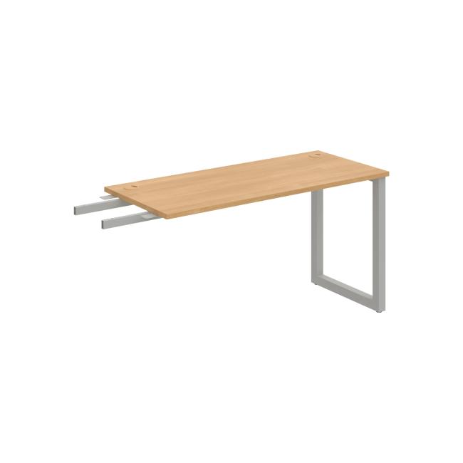 Work table UNI O, vertically chained, 140x75.5x60 cm, oak/grey