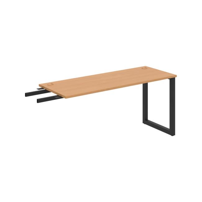 Work table UNI O, vertically chained, 160x75.5x60 cm, beech/black