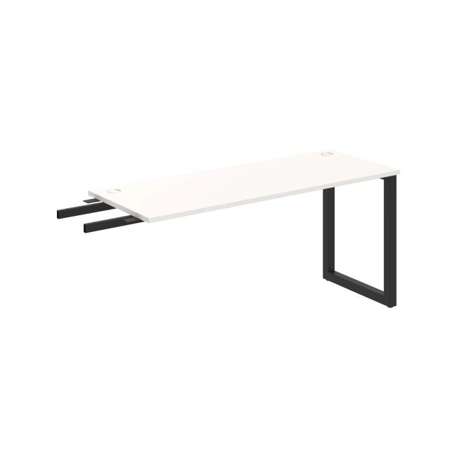 Work table UNI O, vertically chained, 160x75.5x60 cm, white/black