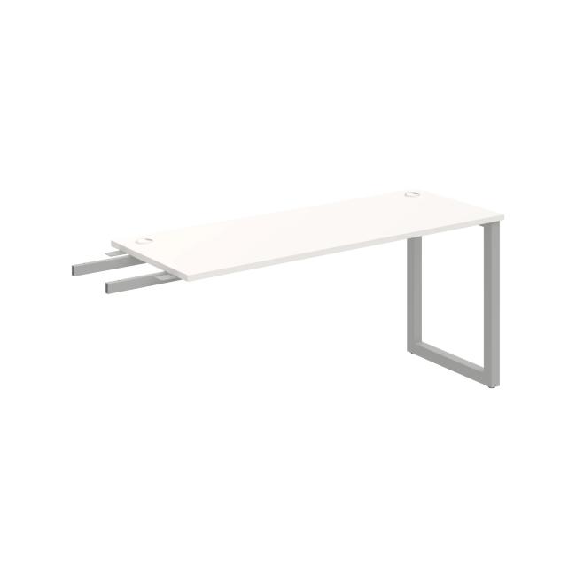 Work table UNI O, vertically chained, 160x75.5x60 cm, white/grey