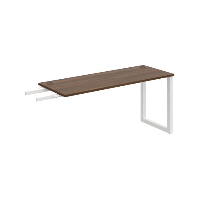 Work table UNI O, vertically chained, 160x75.5x60 cm, walnut/white
