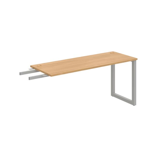 Work table UNI O, vertically chained, 160x75.5x60 cm, oak/grey